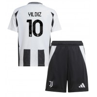 Maglia Calcio Juventus Kenan Yildiz #10 Prima Divisa Bambino 2024-25 Manica Corta (+ pantaloncini)